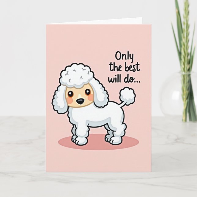 Fluffy Dog Mothers Day Best Wishes Card (Front)