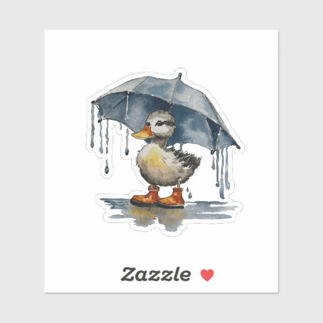 Fluffy Duckling Sticker (Sheet)