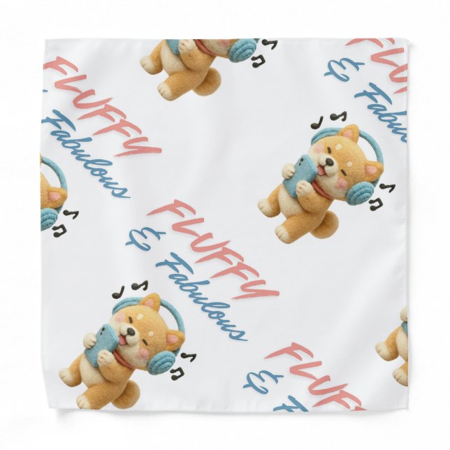 Fluffy & Fabulous Pet Bandana (Front)