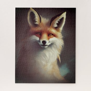 Fluffy Fantasy Red Fox Watercolor Jigsaw Puzzle by Ricaso_Designs at Zazzle