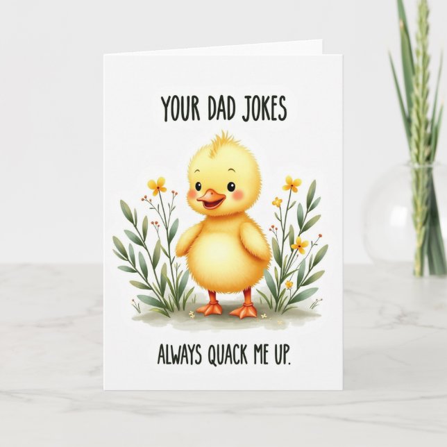 Fluffy Fathers Day Chick Card (Front)