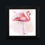 Fluffy Flamingo Gift Box<br><div class="desc">"Fluffy Flamingo" by Fab Funky.  Features a single flamingo in watercolor style.</div>
