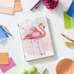 Fluffy Flamingo iPad Pro Cover<br><div class="desc">"Fluffy Flamingo" by Fab Funky.  Features a single flamingo in watercolor style.</div>