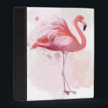 Fluffy Flamingo Mini Binder<br><div class="desc">"Fluffy Flamingo" by Fab Funky.  Features a single flamingo in watercolor style.</div>