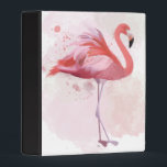 Fluffy Flamingo Mini Binder<br><div class="desc">"Fluffy Flamingo" by Fab Funky.  Features a single flamingo in watercolor style.</div>