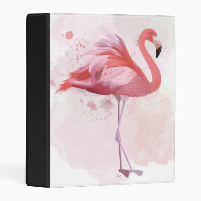Fluffy Flamingo Mini Binder (Front/Spine)
