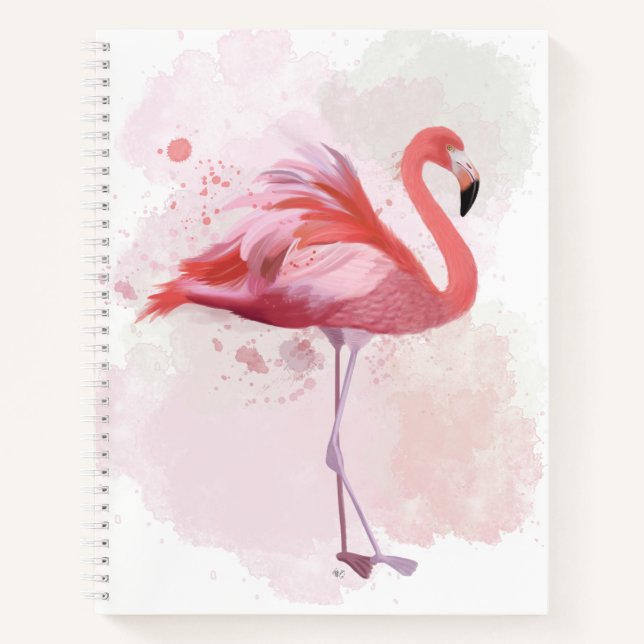 Fluffy Flamingo Notebook (Front)