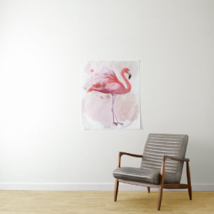 Fluffy Flamingo Tapestry