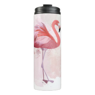 Fluffy Flamingo Thermal Tumbler