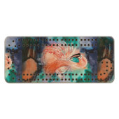 Fluffy Flamingo Wood Cribbage Board (Front (Horizontal))