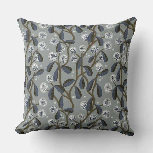 Fluffy flower pattern design on pillow (Front)