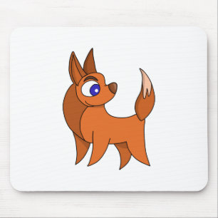 Fluffy Fox Mouse Pad