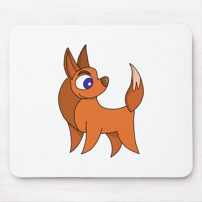 Fluffy Fox Mouse Pad (Front)