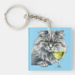 Fluffy  Friend and Absinthe Keychain
