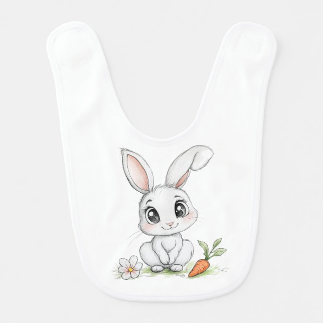 Fluffy Friend Bunny Bib (Front)