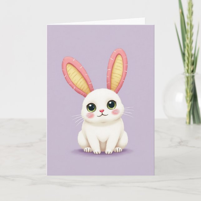 Fluffy Friend Cute Animal Art Card (Front)