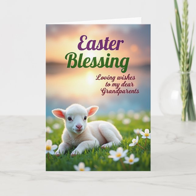 Fluffy Friend Easter Wishes Card (Front)