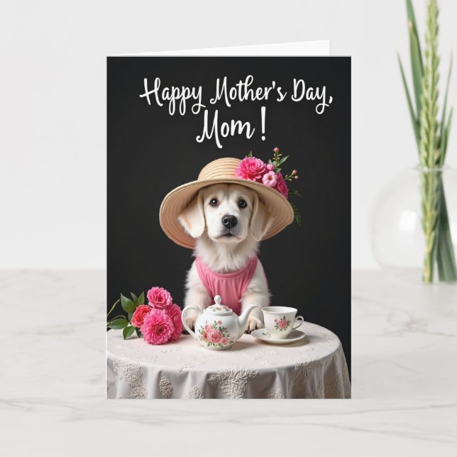 Fluffy Friend Mothers Day Card (Front)
