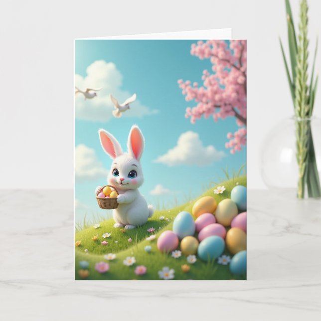 Fluffy Friend Springtime Joy Card (Front)