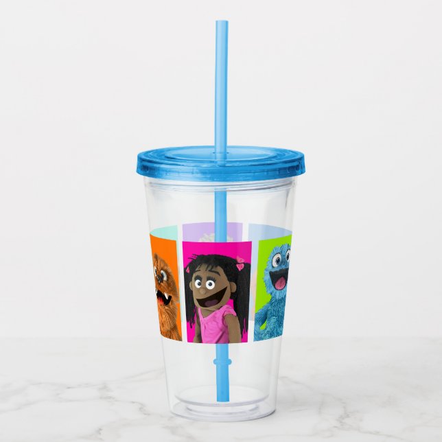 Fluffy Friends Acrylic Tumbler (Front)
