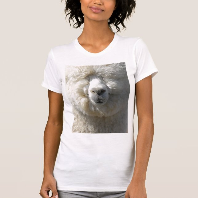 Fluffy Gandalf the alpaca T-Shirt (Front)