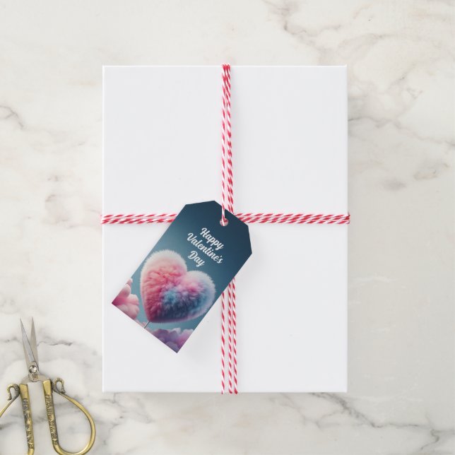 Fluffy Heart Valentine's Day Gift Tags (With Twine)