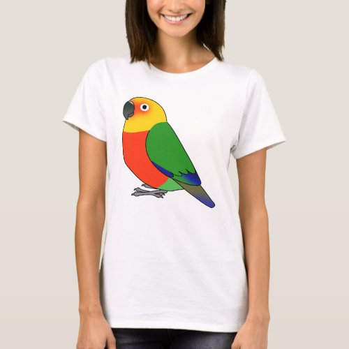 Fluffy jenday conure parrot cartoon drawing T_Shirt