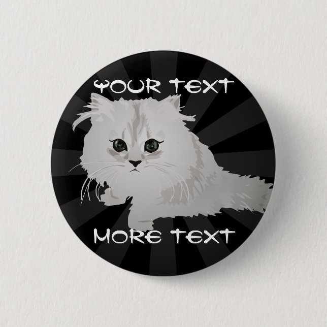 Fluffy Kitten Button (Front)