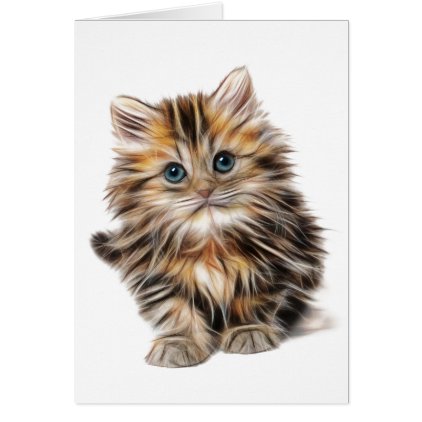 Fluffy Kitten Card