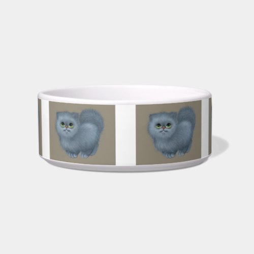 fluffy kitten cat food bowl 