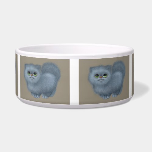 fluffy kitten cat food bowl 