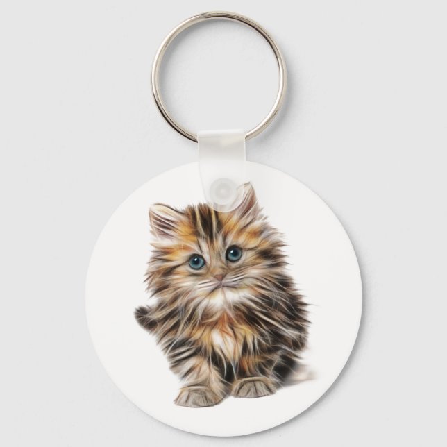 Fluffy Kitten Keychain (Front)