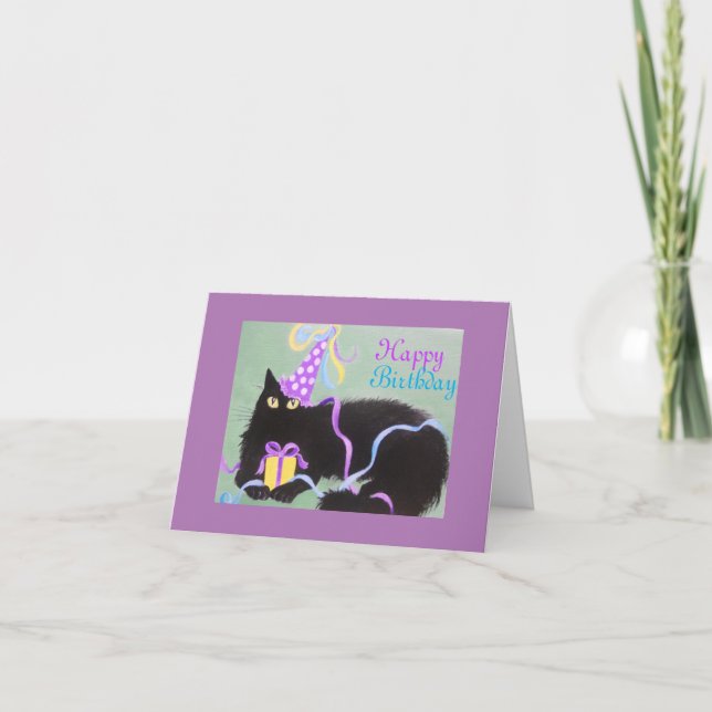 FLUFFY KITTY, BIRTHDAY CARD (Front)