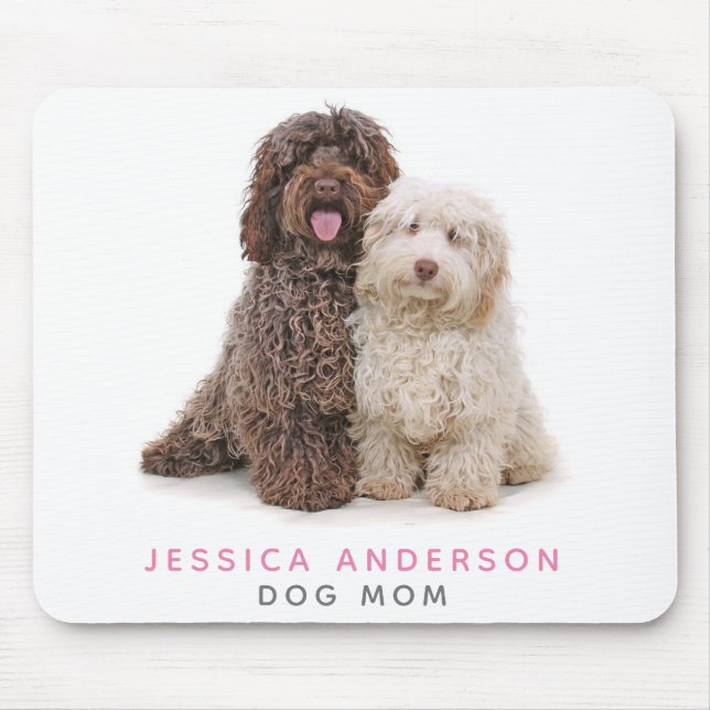Fluffy Labradoodles Dog Mom Gift Mouse Pad (Front)