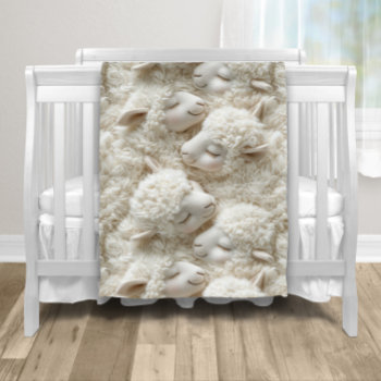 Fluffy Lamb Baby  Fleece Blanket by The_Baby_Boutique at Zazzle