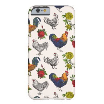 Fluffy Layers Hens  Roosters And Roses Phone Case by FluffyLayers at Zazzle