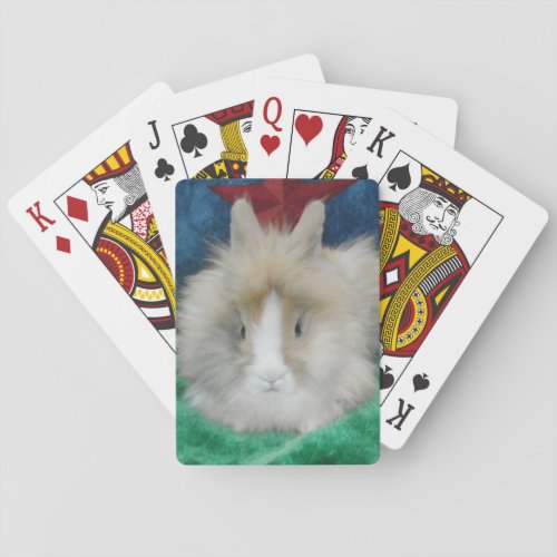 Fluffy Lionhead Bunny Rabbit Playing Cards