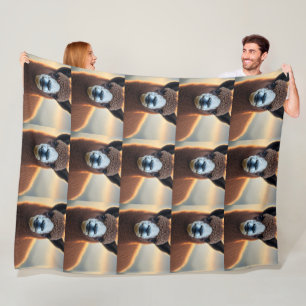 "Fluffy Majesty: The Big Woolly Brown Alpaca" Fleece Blanket