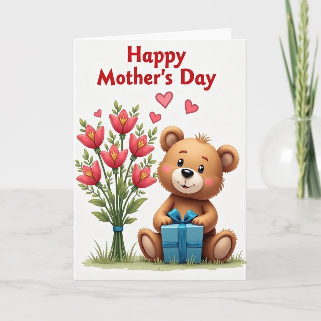 Fluffy Mothers Day Card (Front)