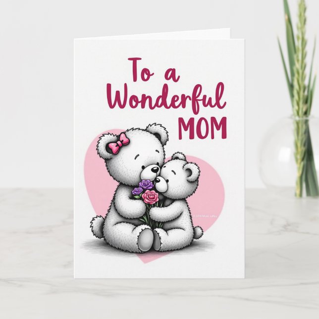 Fluffy Mothers Day Love Card (Front)