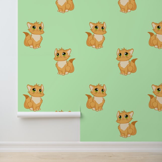 Fluffy Orange Cats Design Wallpaper (Application)