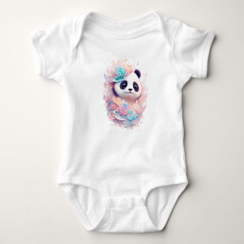 Fluffy Panda _  Baby Bodysuit