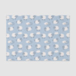 Fluffy Pastel Blue Lamb Pattern Tissue Paper