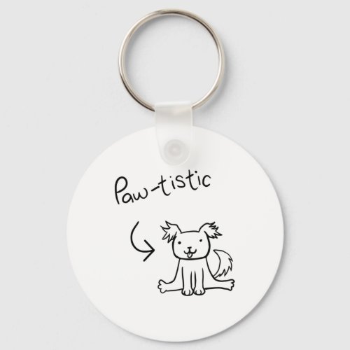 Fluffy Paw_tistic Pupper  Keychain