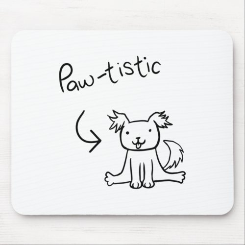 Fluffy Paw_tistic Pupper  Mouse Pad