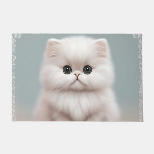 Fluffy Persian Nursery Cat Art Doormat