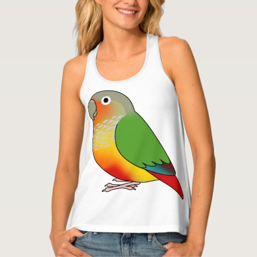 Fluffy pineapple green_cheeked conure parrot tank top