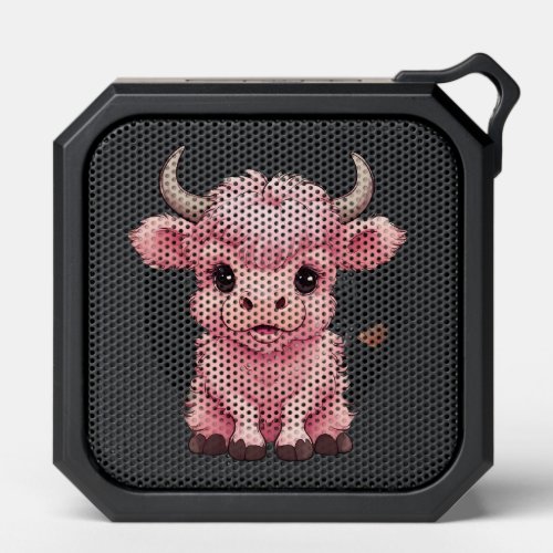 Fluffy Pink Highlands Scottish Cow Bluetooth Speaker