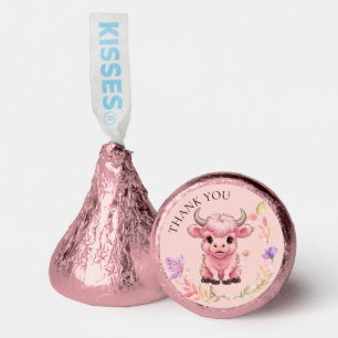 Fluffy Pink Highlands Scottish Cow Hershey®'s Kisses®