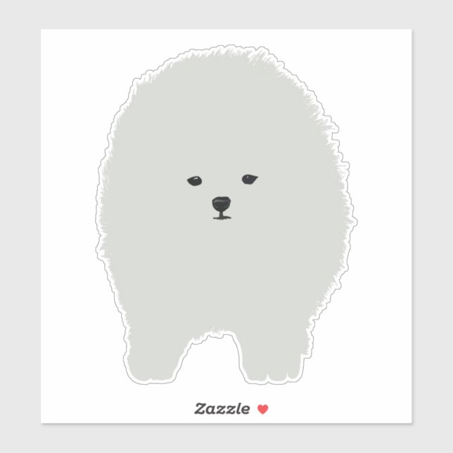 Fluffy Pomeranian Dog Sticker (Sheet)